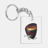 岩の上に命が勝った。岩の登山者 キーホルダー (正面左)