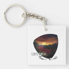 岩の上に命が勝った。岩の登山者 キーホルダー