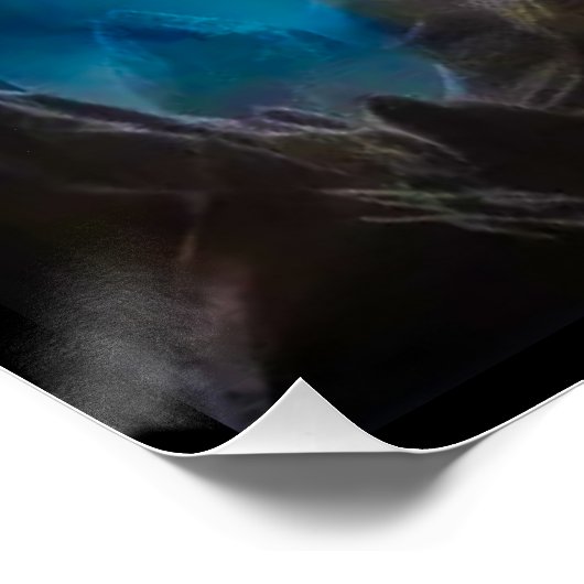 岩の上に座る龍 ポスター (コーナー)