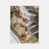 岩の上に横たわるアシカ フリースブランケット (正面)