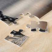 岩の上に赤い猫背のタカ ジグソーパズル (側面)