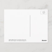 岩の上に赤い猫背のタカ ポストカード (裏面)