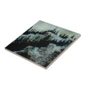 岩の上に隠れた山の男の松 タイル (側面)