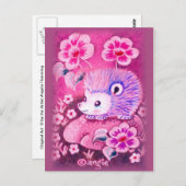 岩の上のかわいいハリネズミ ポストカード (正面/裏面)