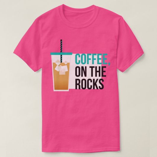 岩の上のアイスコーヒー Tシャツ (デザイン正面)