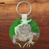 岩の上のイグアナ キーホルダー (正面)