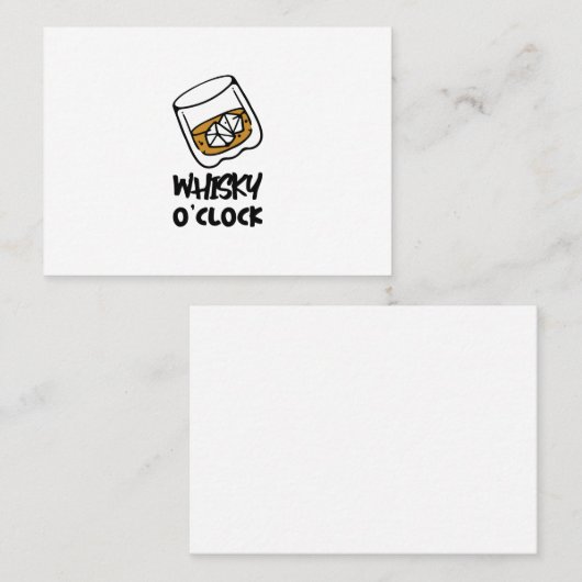 岩の上のウイスキー 名刺 (正面/裏面)