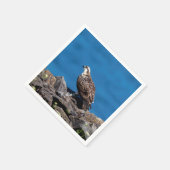 岩の上のオスプレイ スタンダードカクテルナプキン (角)