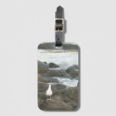 岩の上のカモメ ラゲッジタグ (正面縦)