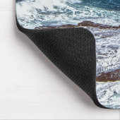 岩の上のクラッシュ波マウスパッド マウスパッド (コーナー)