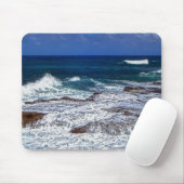 岩の上のクラッシュ波マウスパッド マウスパッド (マウス)