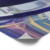 「岩の上のスコッチ」アートグラス水彩画 ポスター (角)