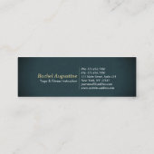 岩の上のヨガ瞑想ポーズ　満月　星　夜 スキニー名刺 (裏面)