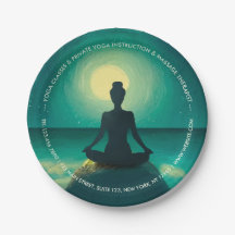 岩の上のヨガ瞑想ポーズ　満月　星　夜