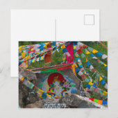 岩の上の仏教絵画 ポストカード (正面/裏面)