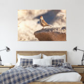 岩の上の削り雀 キャンバスプリント (インサイチュ (寝室))