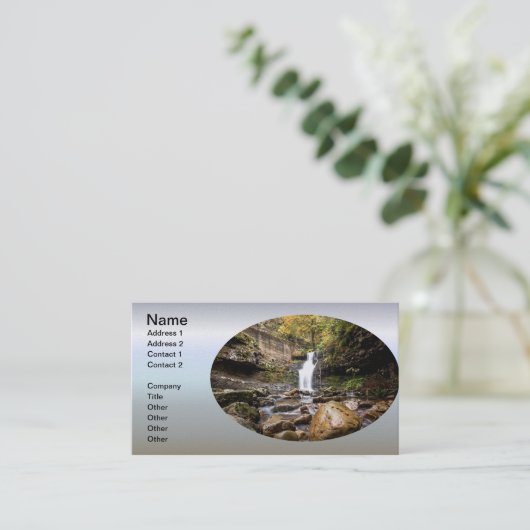 岩の上の滝 名刺 (スタンド正面)