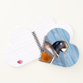 岩の上の美しいハーレクインアヒル ノートブック (内部)