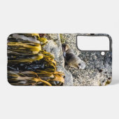 岩の上の若い毛皮のシール SAMSUNG GALAXYケース (裏面横)