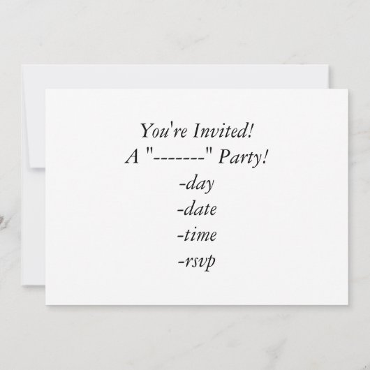 岩の上の金ゴールドの宝箱 招待状 (裏面)