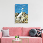 岩の上の雪の緑 キャンバスプリント (インサイチュ (リビング))