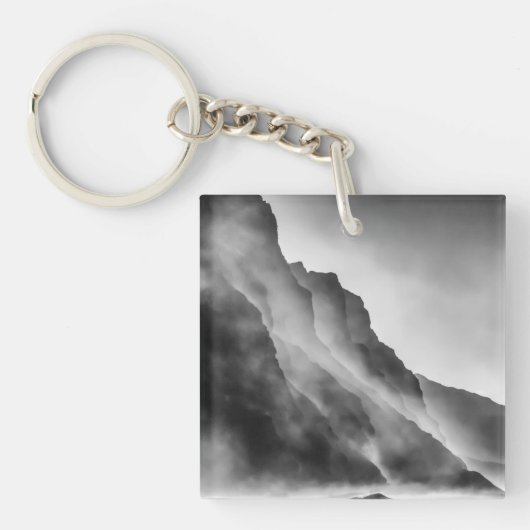 岩の上の霧 キーホルダー (正面)