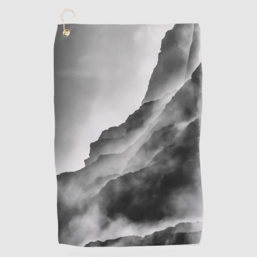 岩の上の霧 ゴルフタオル (正面)