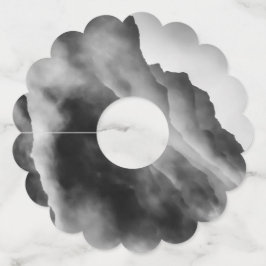 岩の上の霧 ワイングラスタグ