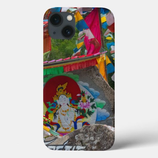 岩の上絵画の仏教徒 Case-Mate iPhoneケース (裏面)