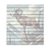 岩の多いアウトクロップの上のヒツジ ノートパッド (正面)