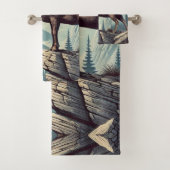 岩の多いアウトクロップの上のヒツジ バスタオルセット (インサイチュ)