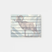 岩の多いアウトクロップの上のヒツジ ポストイット (正面)