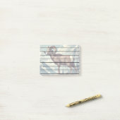 岩の多いアウトクロップの上のヒツジ ポストイット (デスク上)