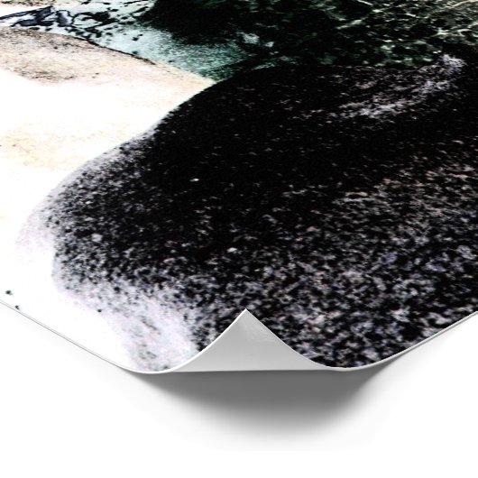 岩の多いビーチ ポスター (角)