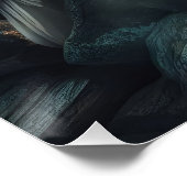 岩の多い地形に止まったワシ ポスター (コーナー)