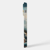 岩の多い地形に止まったワシ iPhoneケース (左側面)