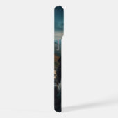 岩の多い地形に止まったワシ iPhoneケース (右側面)