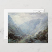 岩の多い荒野を通って小道に休んでいる姿 ポストカード (正面/裏面)