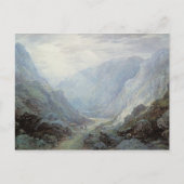 岩の多い荒野を通って小道に休んでいる姿 ポストカード (正面)