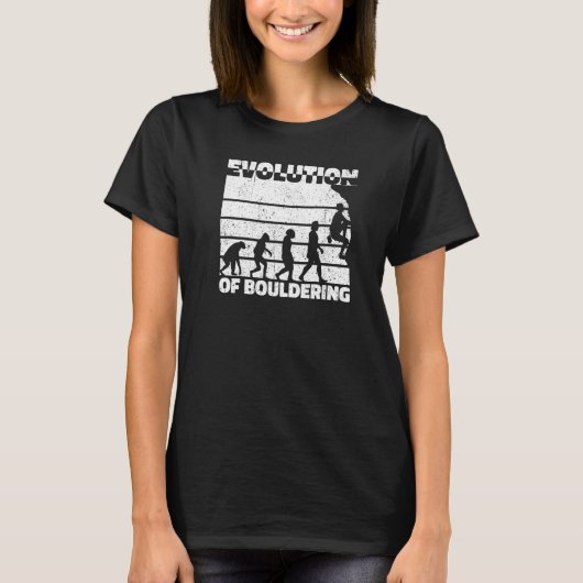 岩の岩の進化ロッククライマーHi Tシャツ (正面)