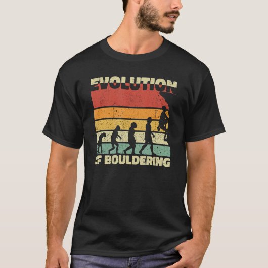 岩の岩の進化ロッククライマーHi Tシャツ (正面)