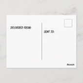 岩の崖の上に横たわるアルパインIbex ポストカード (裏面)