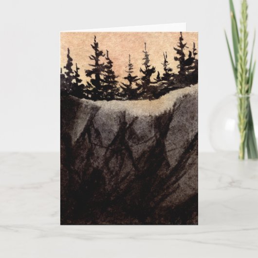 "岩の崖#9"カントリーロードのグリーティングカード カード (正面)