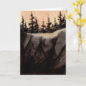 "岩の崖#9"カントリーロードのグリーティングカード カード (黄色い花)