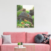 岩の庭のカタツムリ(H.A. Brendekilde) キャンバスプリント (インサイチュ (リビング))