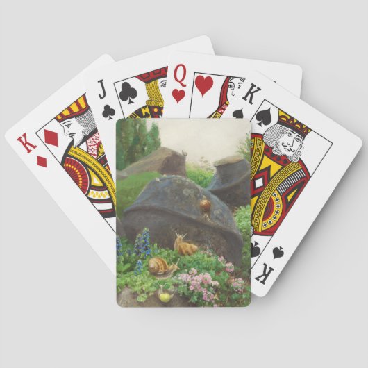 岩の庭のカタツムリ(H.A. Brendekilde) トランプ (裏面)