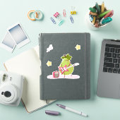岩の梨の面白い子供向けイラスト シール (iPadカバー)