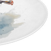 岩の水の色のパフィン、カスタム カッティングボード (角)