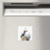 岩の水の色のパフィン、カスタム マグネット (インサイチュ (食洗機))