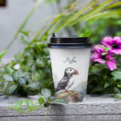 岩の水の色のパフィン、カスタム 紙コップ